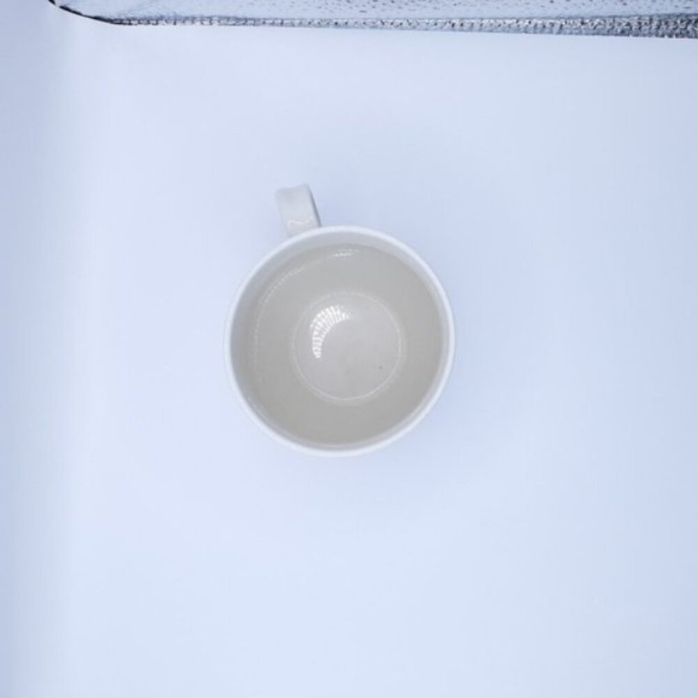 Anthropologie Fishs Eddy Monogram P Mug Ceramic Coffee Cup 14 oz New - Picture 3 of 7